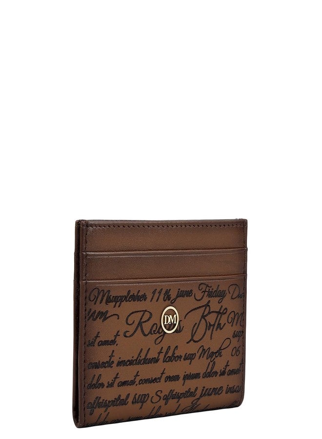 Da Milano Leather Card Holder for Men & for Women - Brown (10234) - Image 2